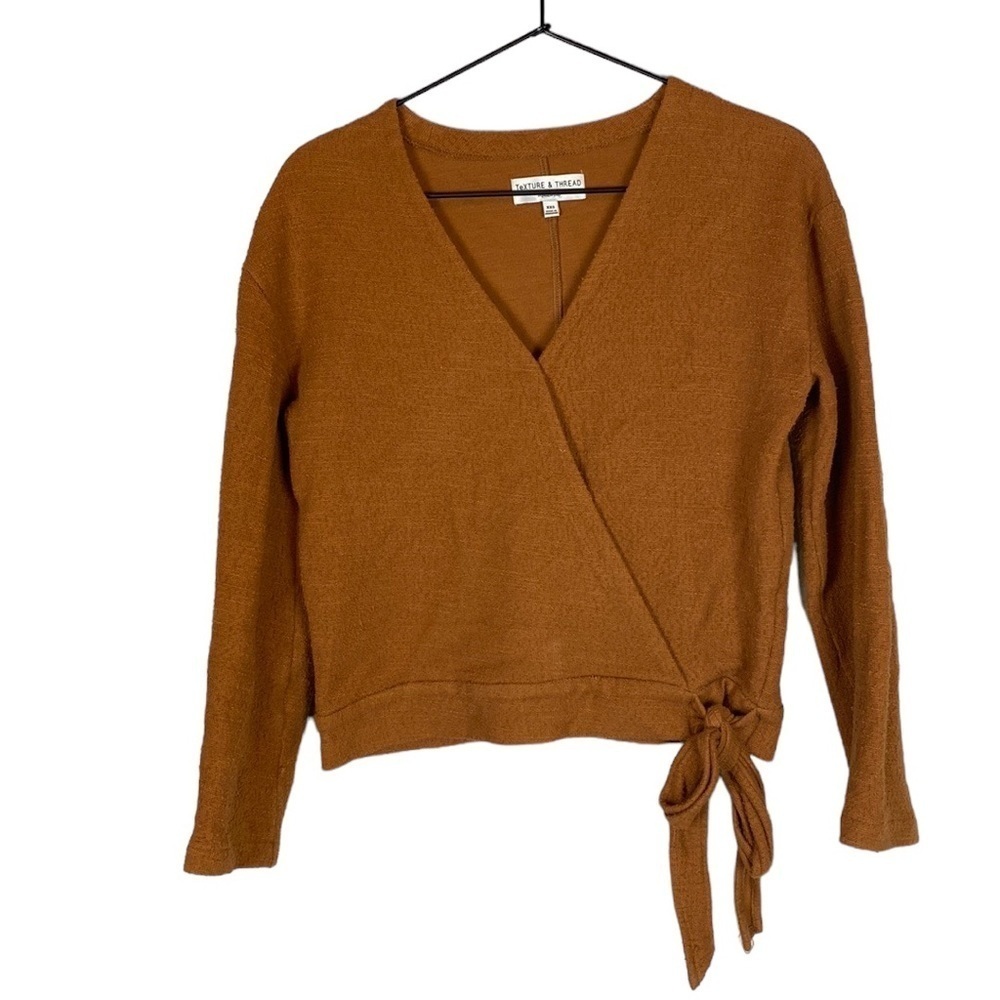 Madewell cross-over tie front blouse